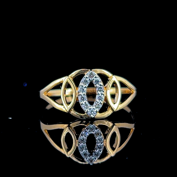 Trinity Eye Gold Ring
